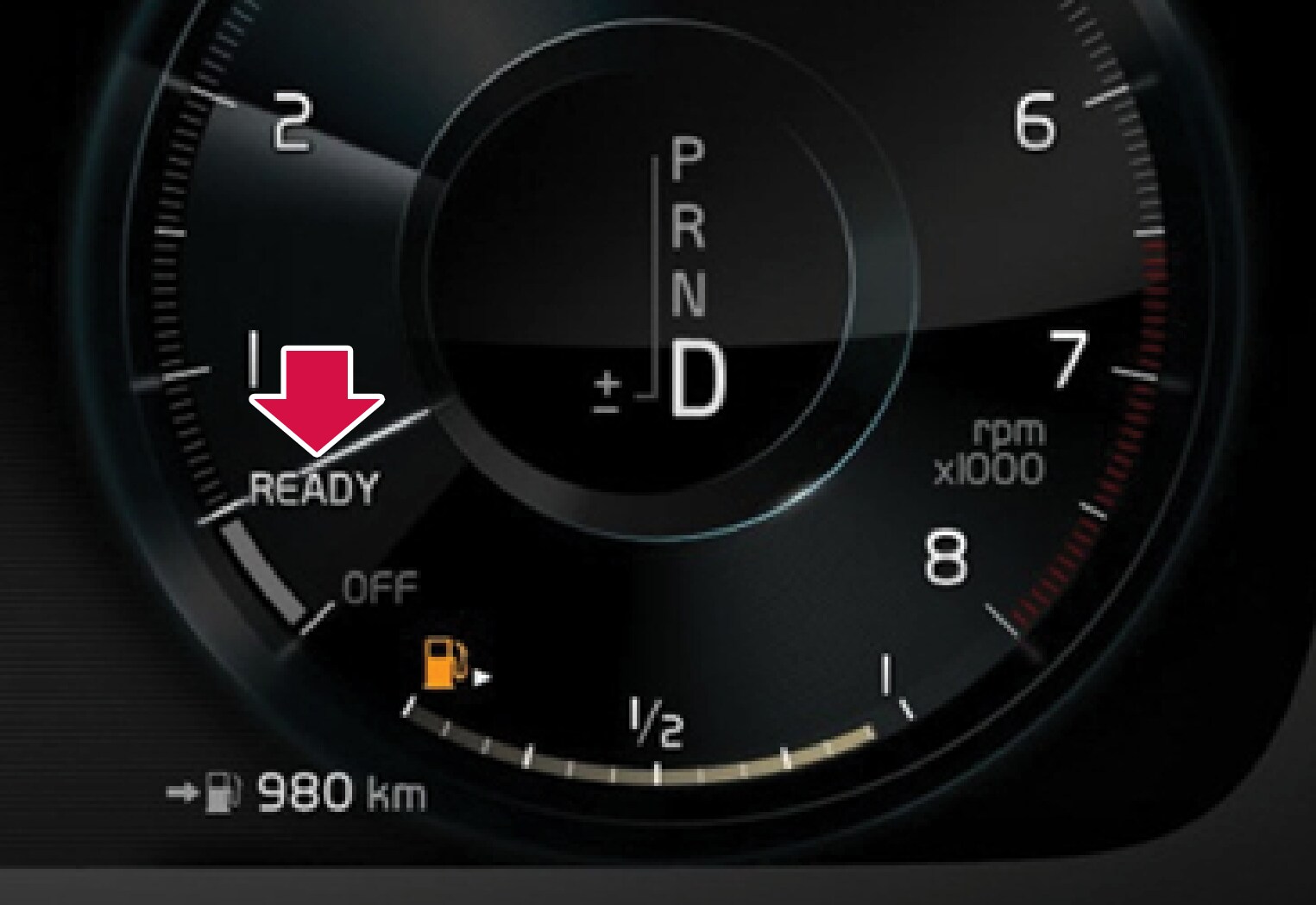 P5-1507-StartStop READY symbol in gauge