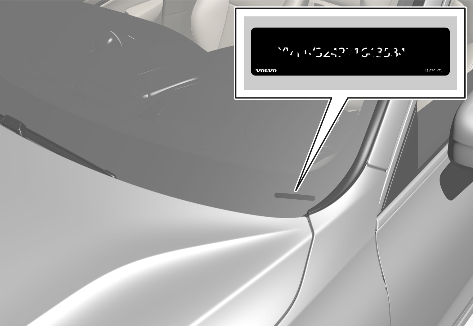 Px-2146-VIN number through windshield