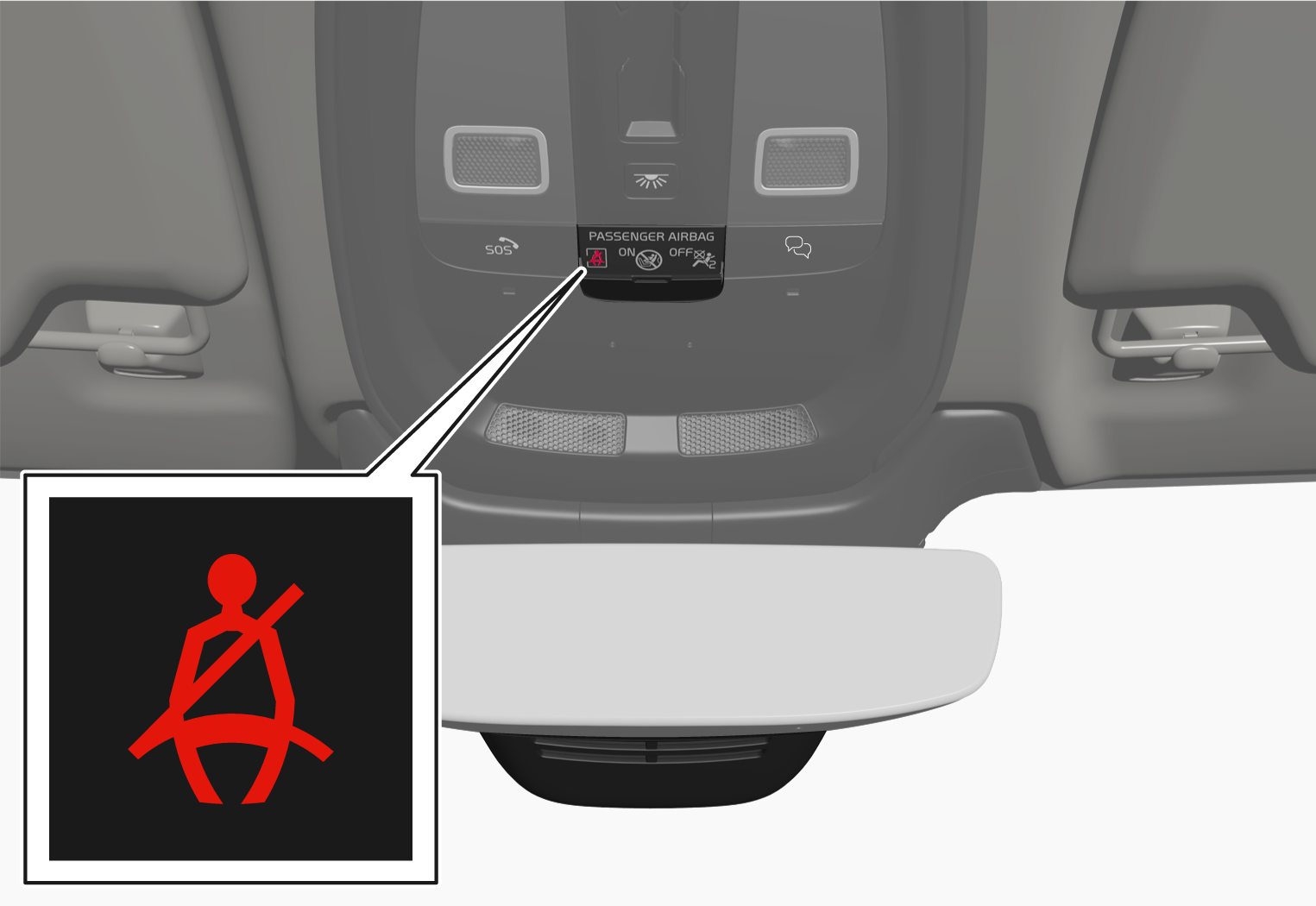 Px-iCup-22w22–Safety–Overhead console belt reminder