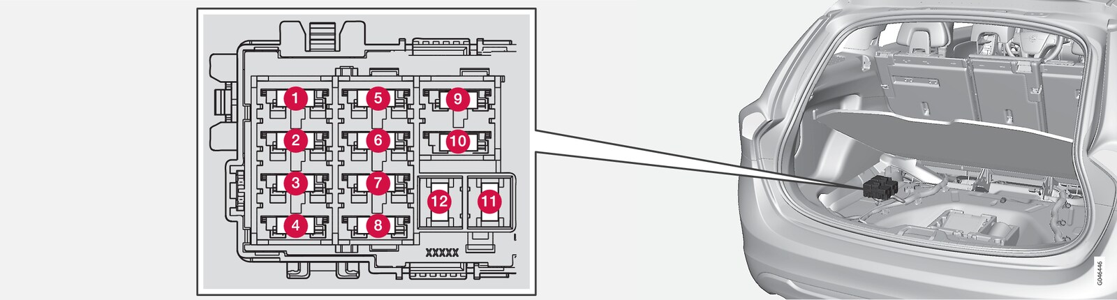 P3-1220-V60 Fuse box, cargo area