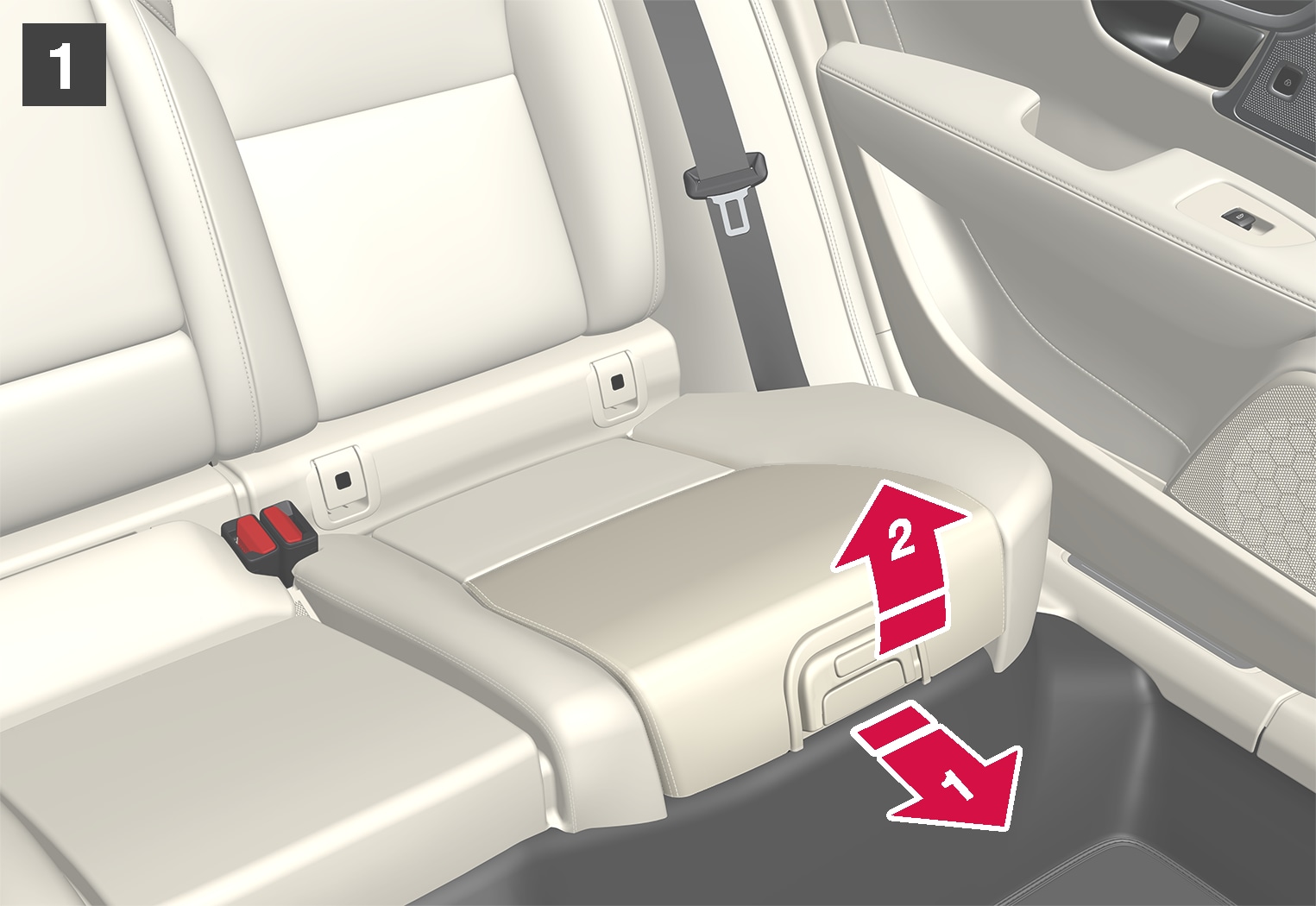 P5-1617-S90/V90–Safety–Integrated booster cushion raise lower step 1