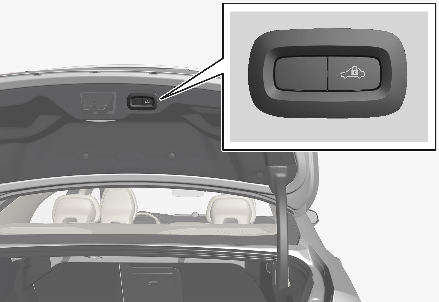 S60/S90-20w17-Locking button on tailgate