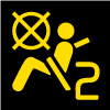 Disabled passenger airbag symbol