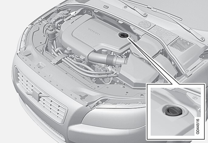 Filler pipeEngines with electronic oil level sensor do not have a dipstick..