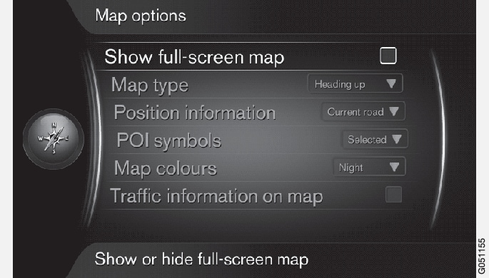 P3/P4-1420-IMAP-menu-Route options-full-screen-map