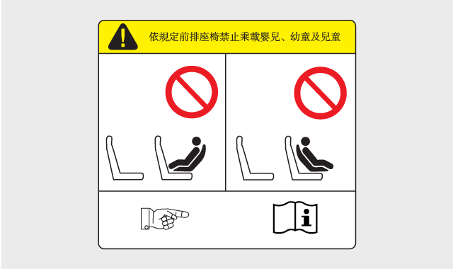 遮陽板警告標籤