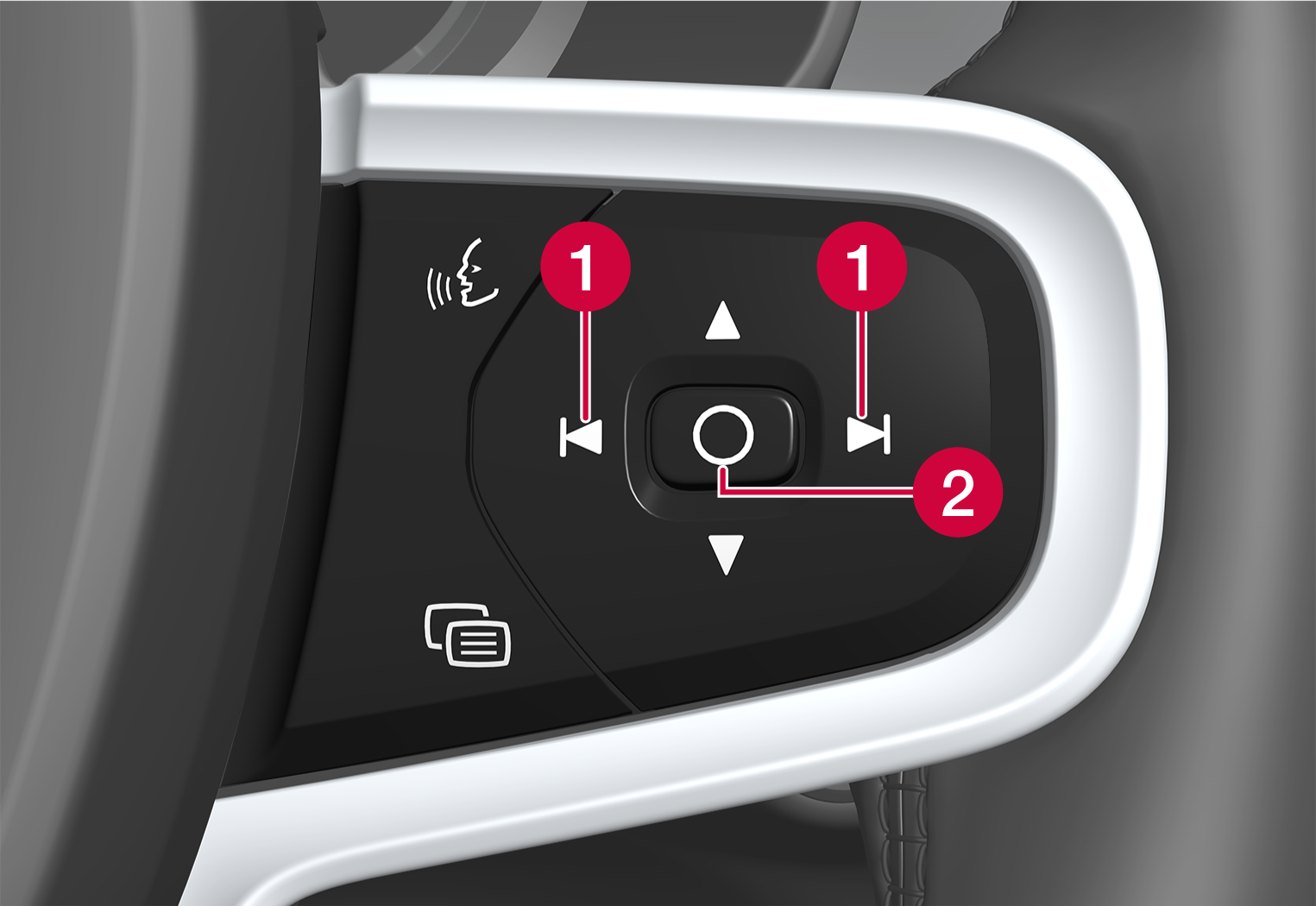 P5P6-2037-iCup-Message in driver display and steering wheel buttons