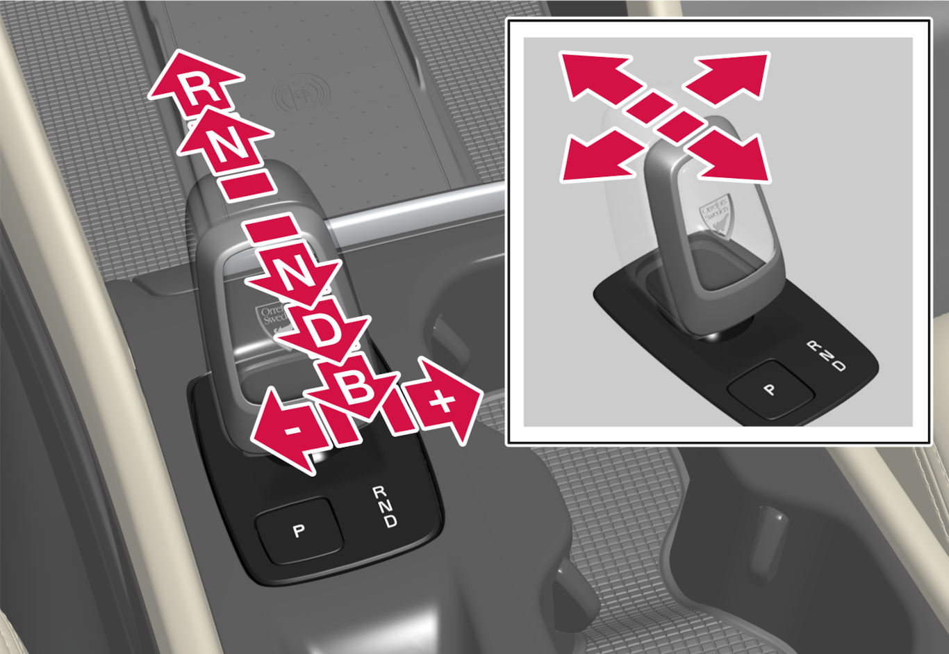 P6-22w22-Melco-XC40H-Gear shifter with pattern