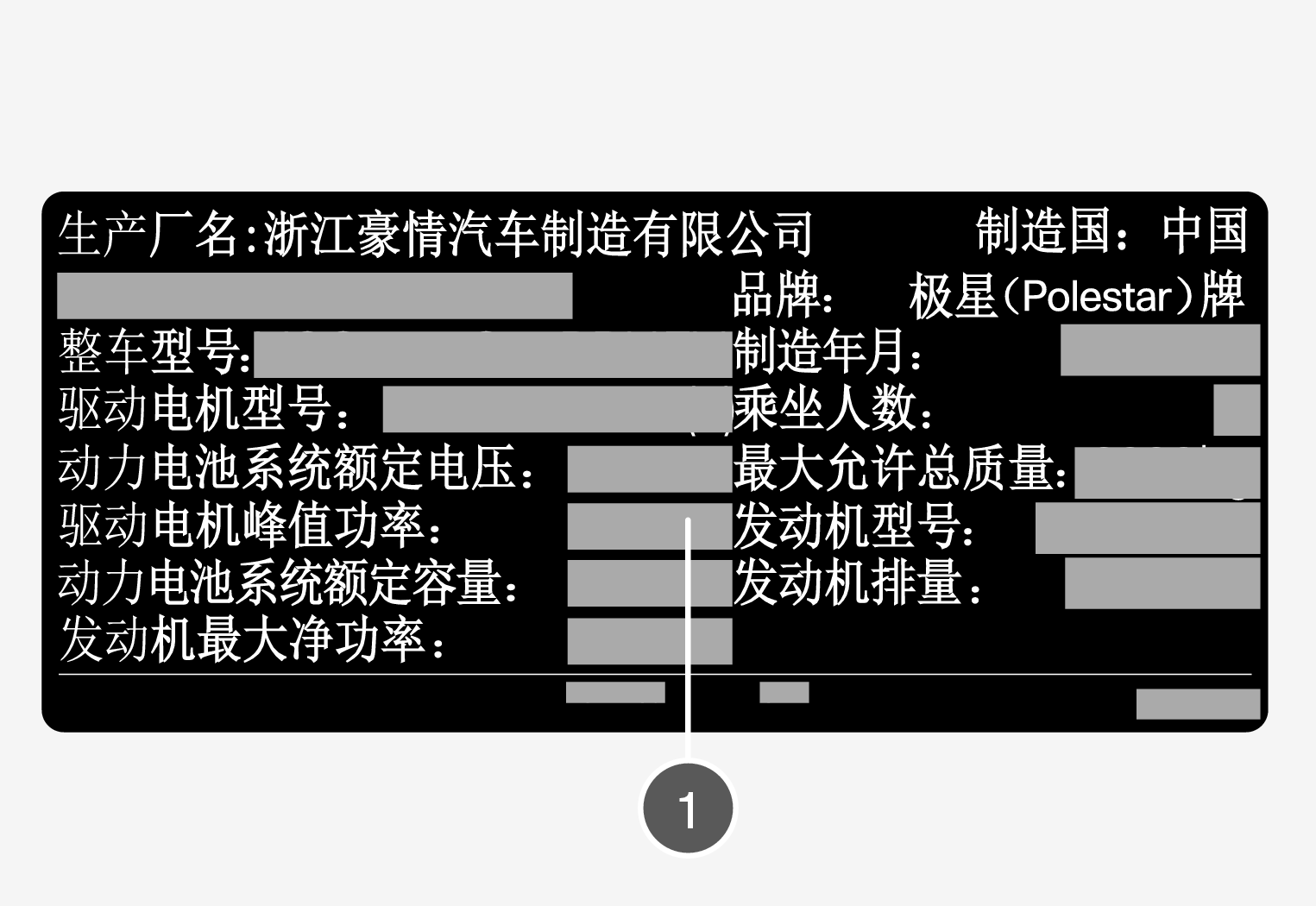 PS2-2007-Product decal power, vehicles manufactured in China