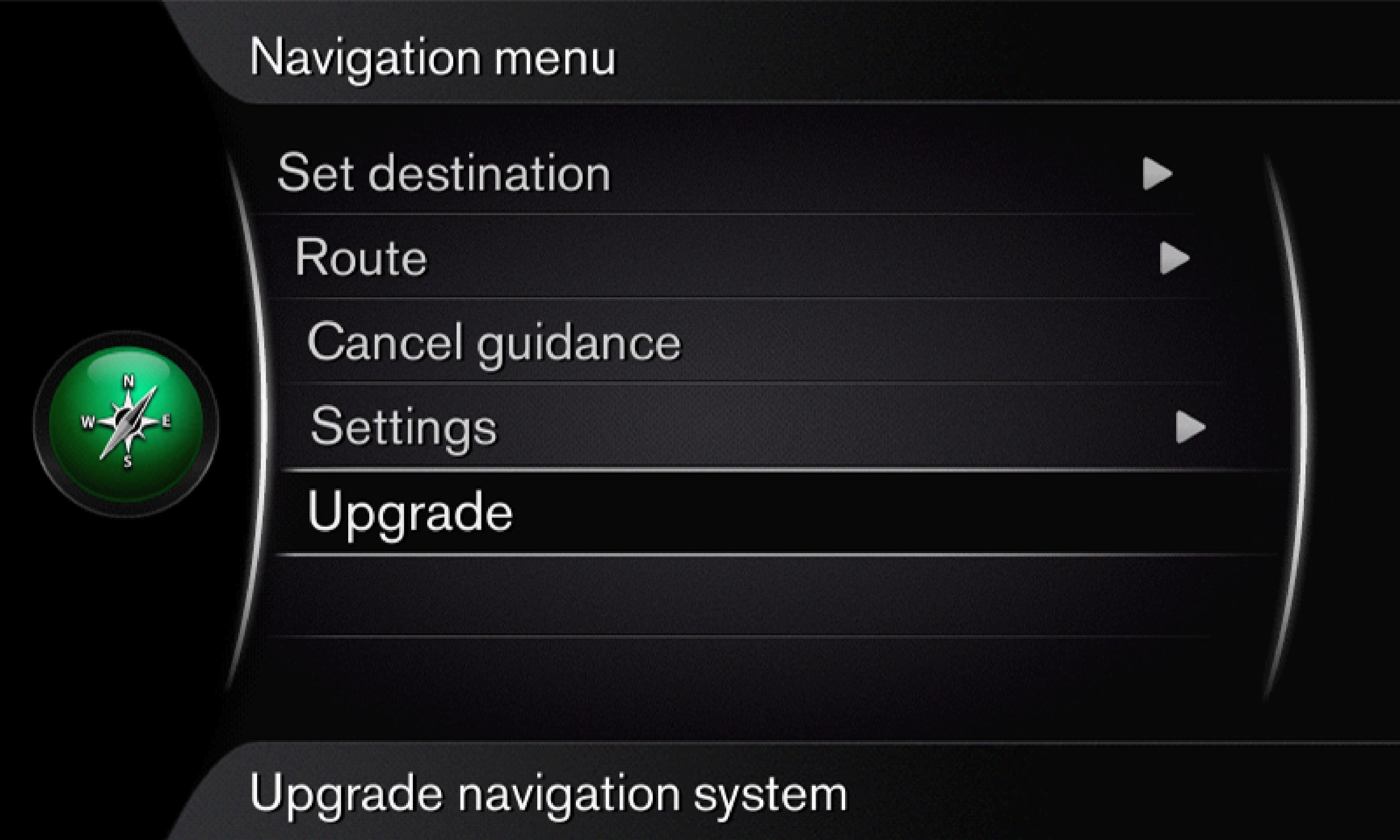P3/P4 - Support site - Sensus Navigation menu - Upgrade navigation system