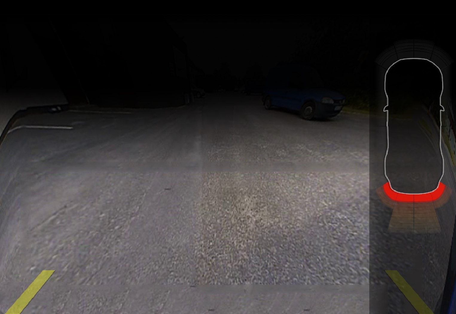 Ekraanil võidakse kuvada andurite värvilised väljad parempoolsel autosümbolil.