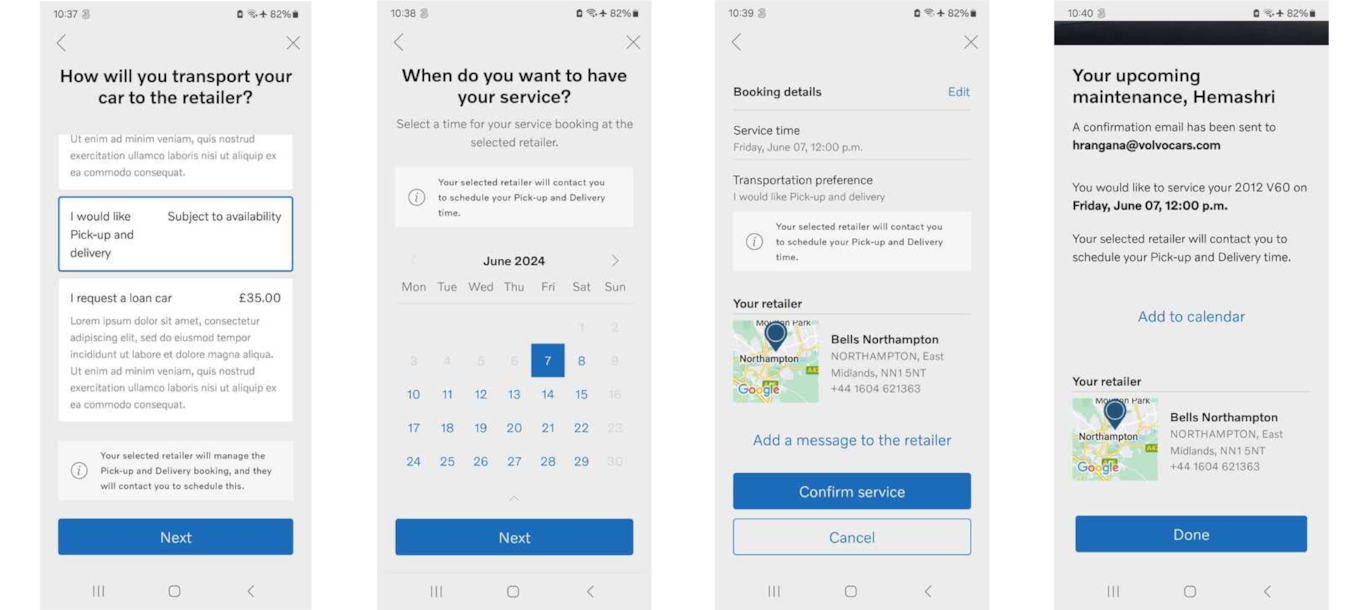 Android PuD screens