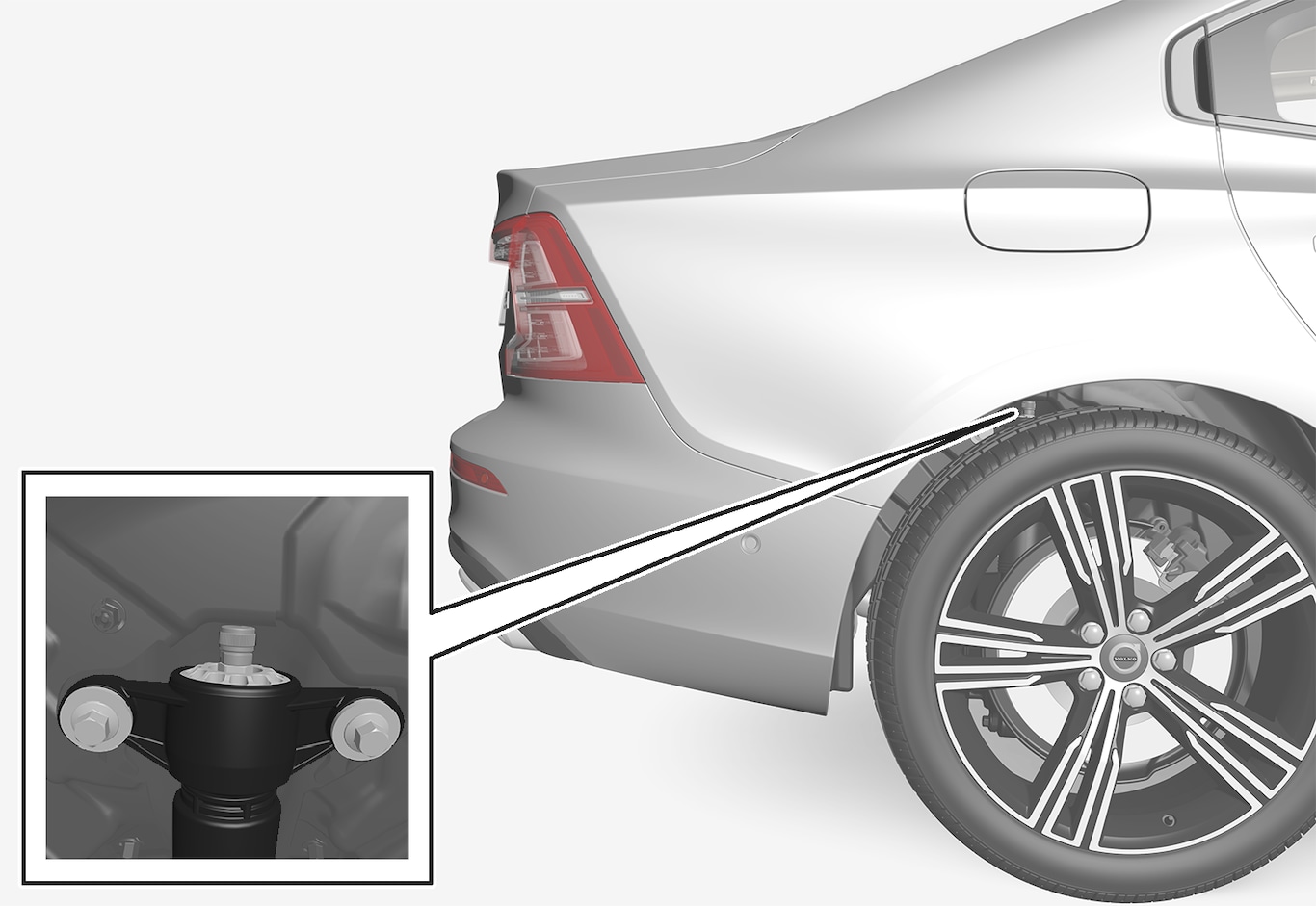 P5-1917-S60H/V60H-Polestar Engineered, placement of adjustable damper knob rear