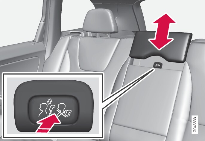 P3-1320-XC60 Adjusting center head restraint