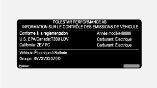 Vehicle Emission Control Information Label