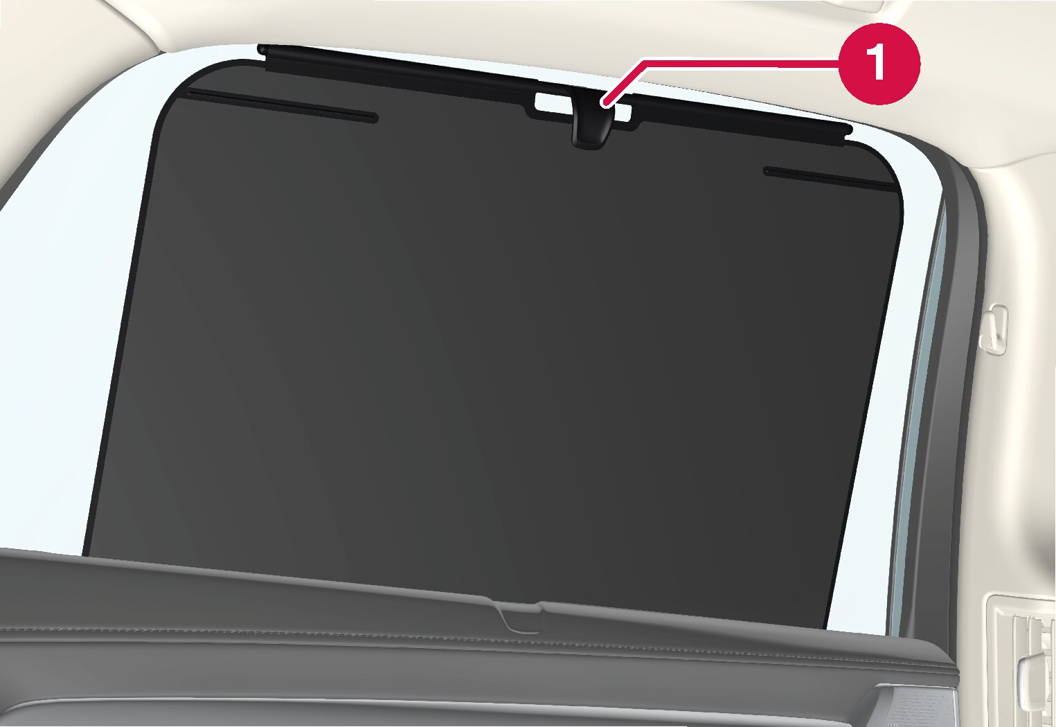 P5-1617-S90/V90 Sun curtain rear door