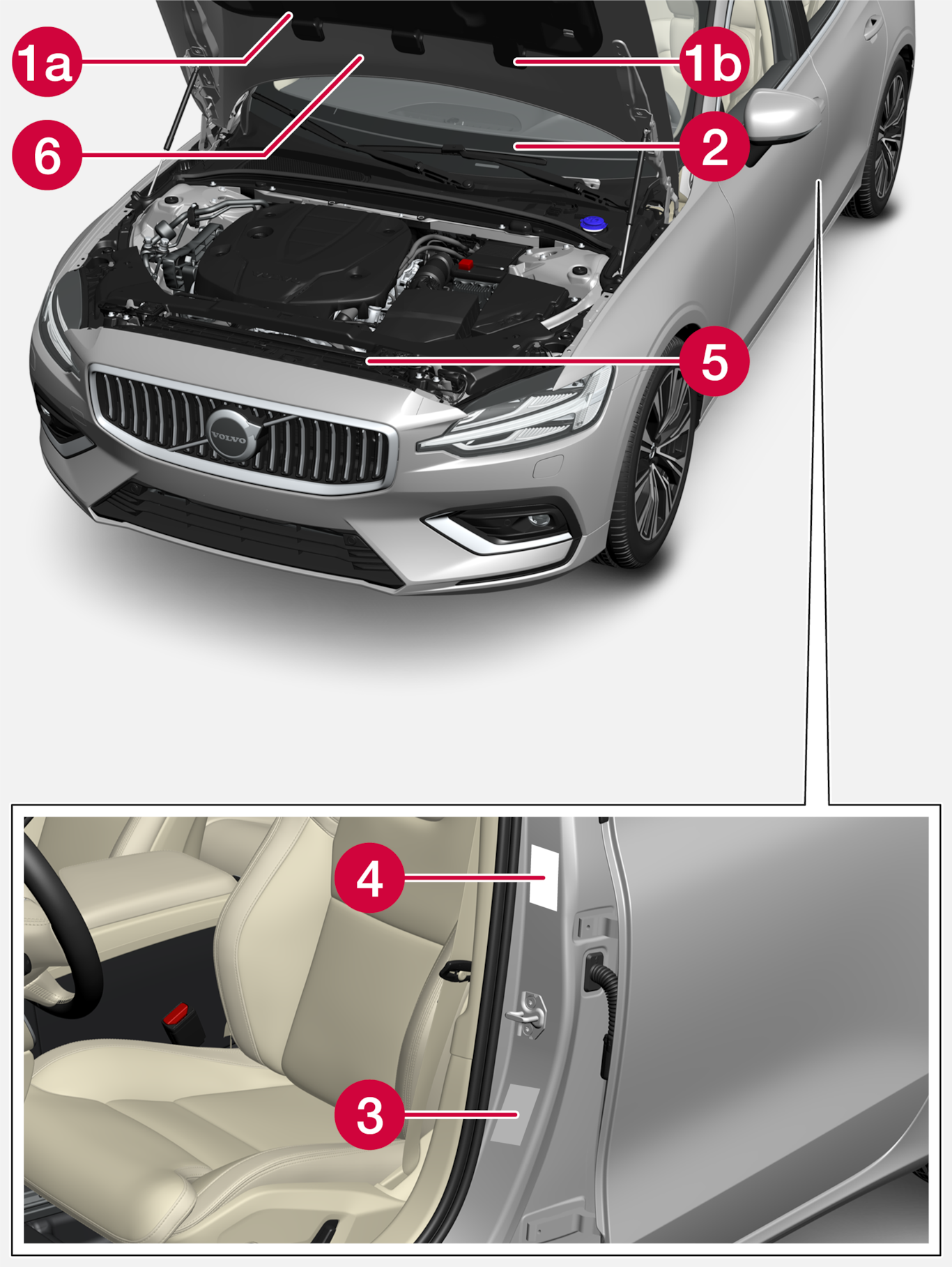 P5-2222-S60-V60-Type approval, labels, vehicles for USA and Canada