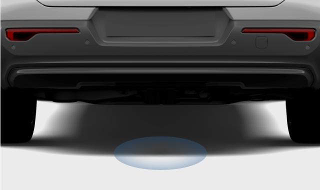 Sensor reading location under the rear bumper