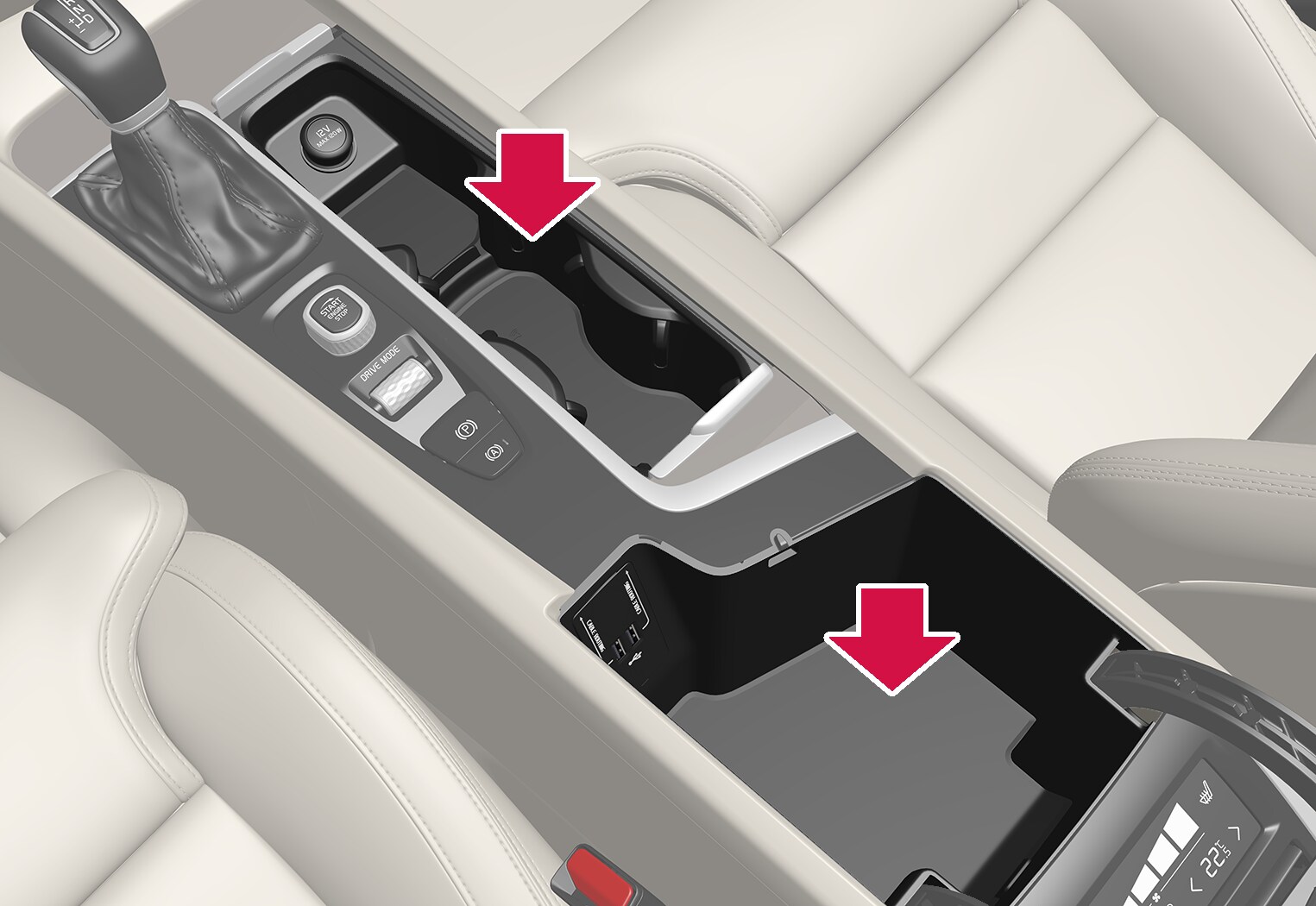 P5-1817-S/V60-Tunnel console storage