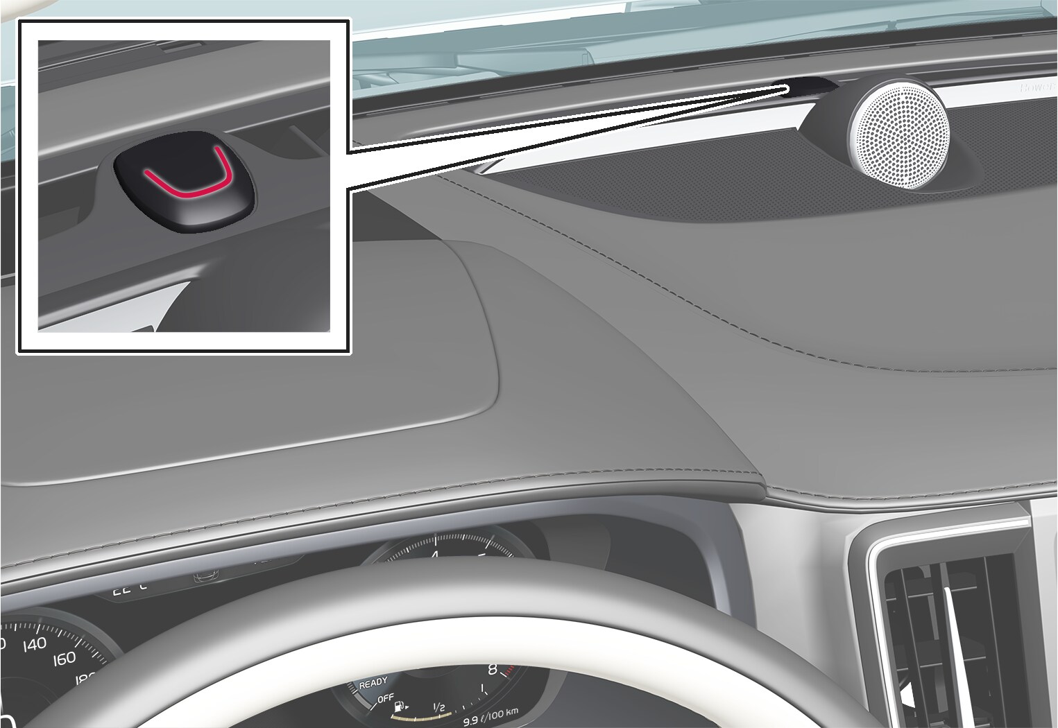 16w17- V90/S90-SPA - Larm indicator on the instument panel