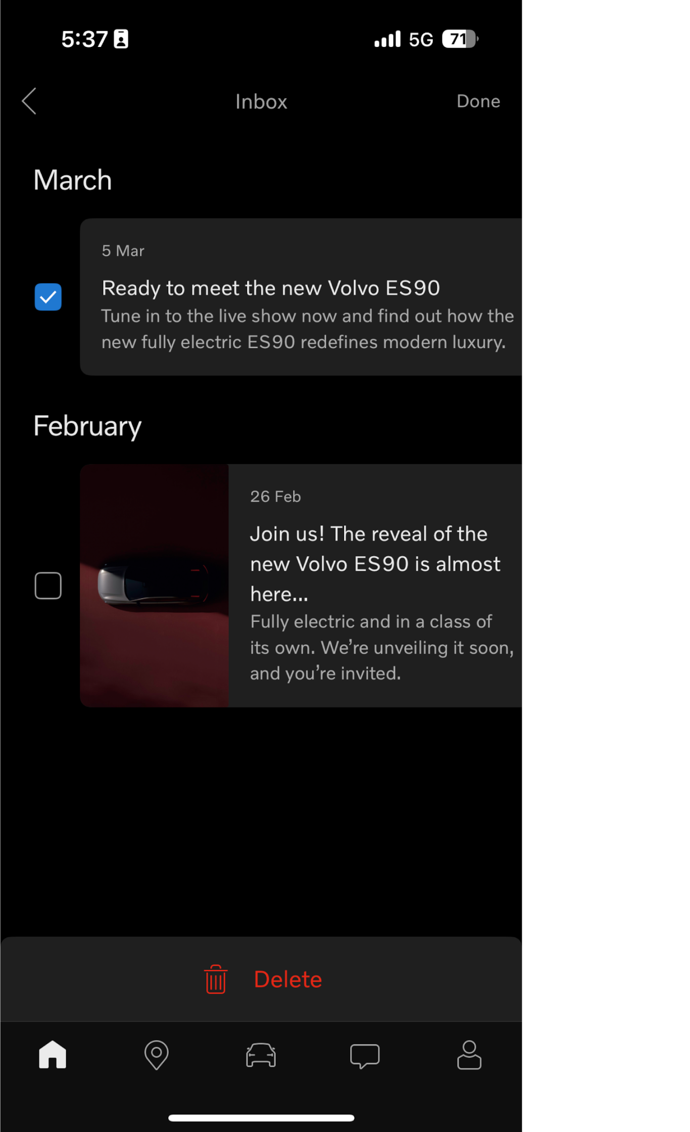 iOS delete messages 5.54