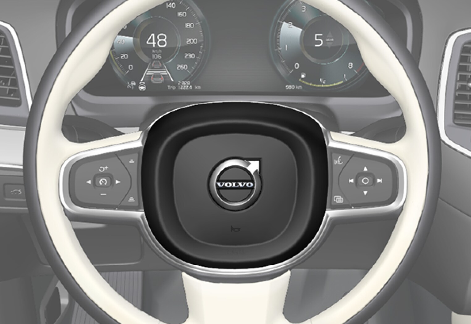 P5-1717-XC90+XC90H-Horn, steering wheel