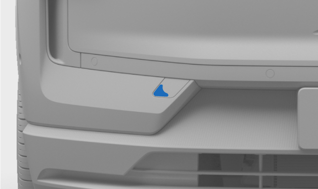 Front towing eye fastening cover.