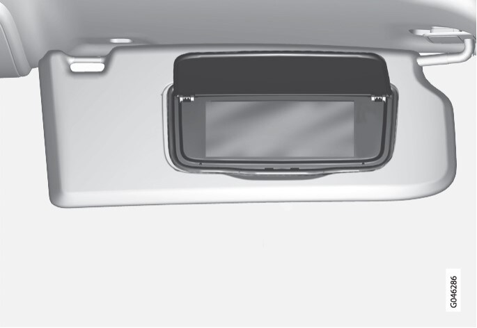 Vanity mirror with lighting.