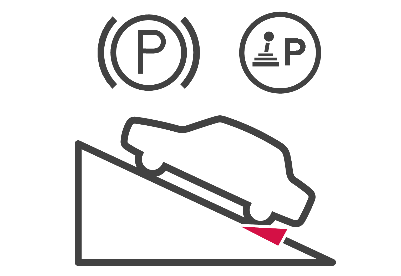 P5-1546-Use the parking brake when parking in a slope - Japan