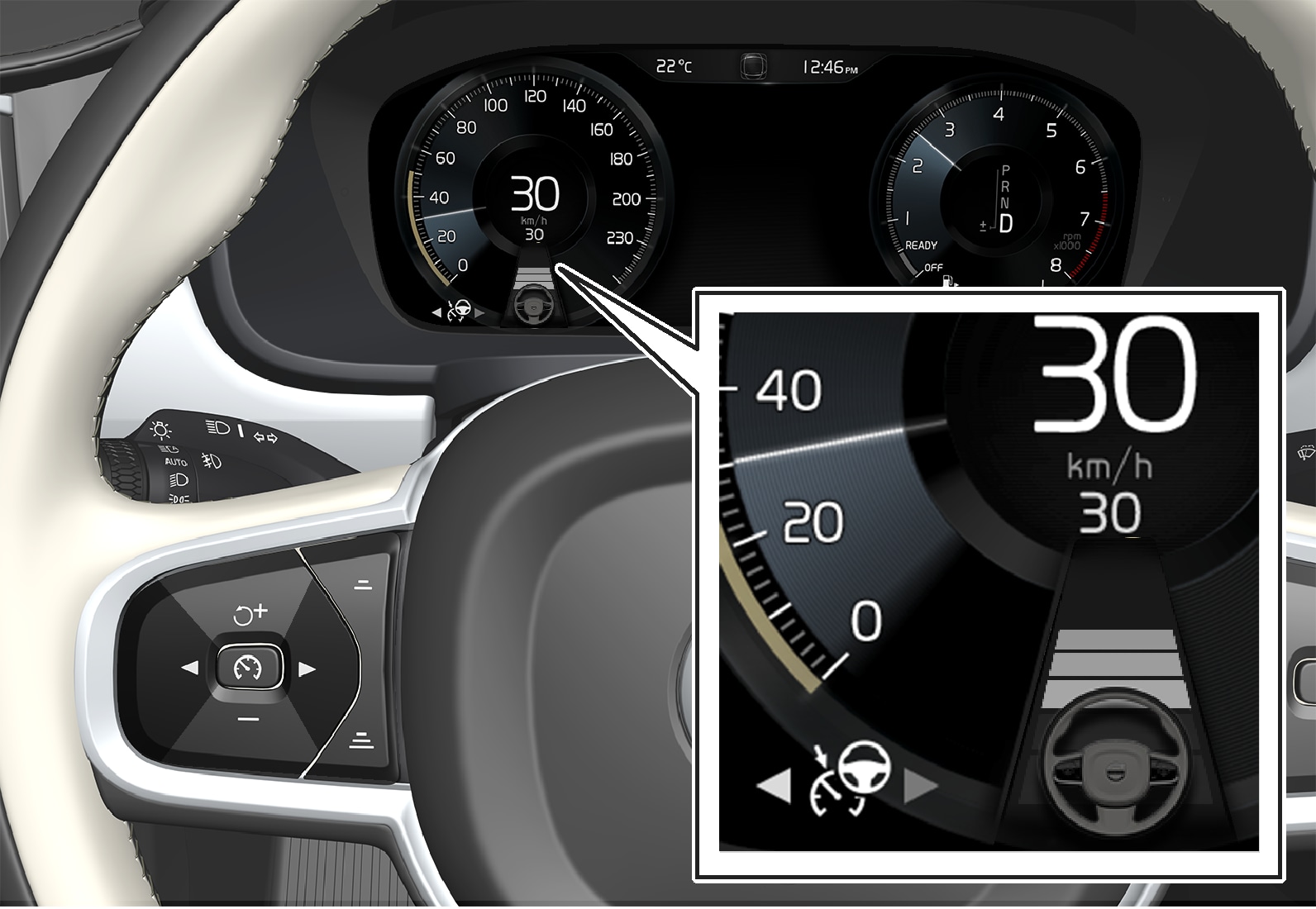 16w17 - Support site - Pilot assist - Steering wheel symbol on the driver display