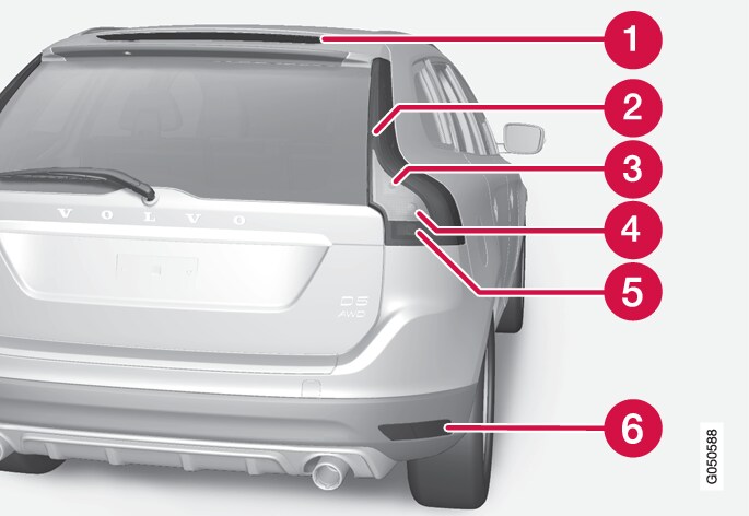 P3-1420-XC60 Rear lamp positioning