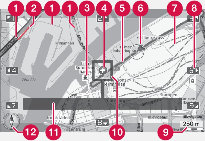 P3/P4-1220-Text and symbols on the map