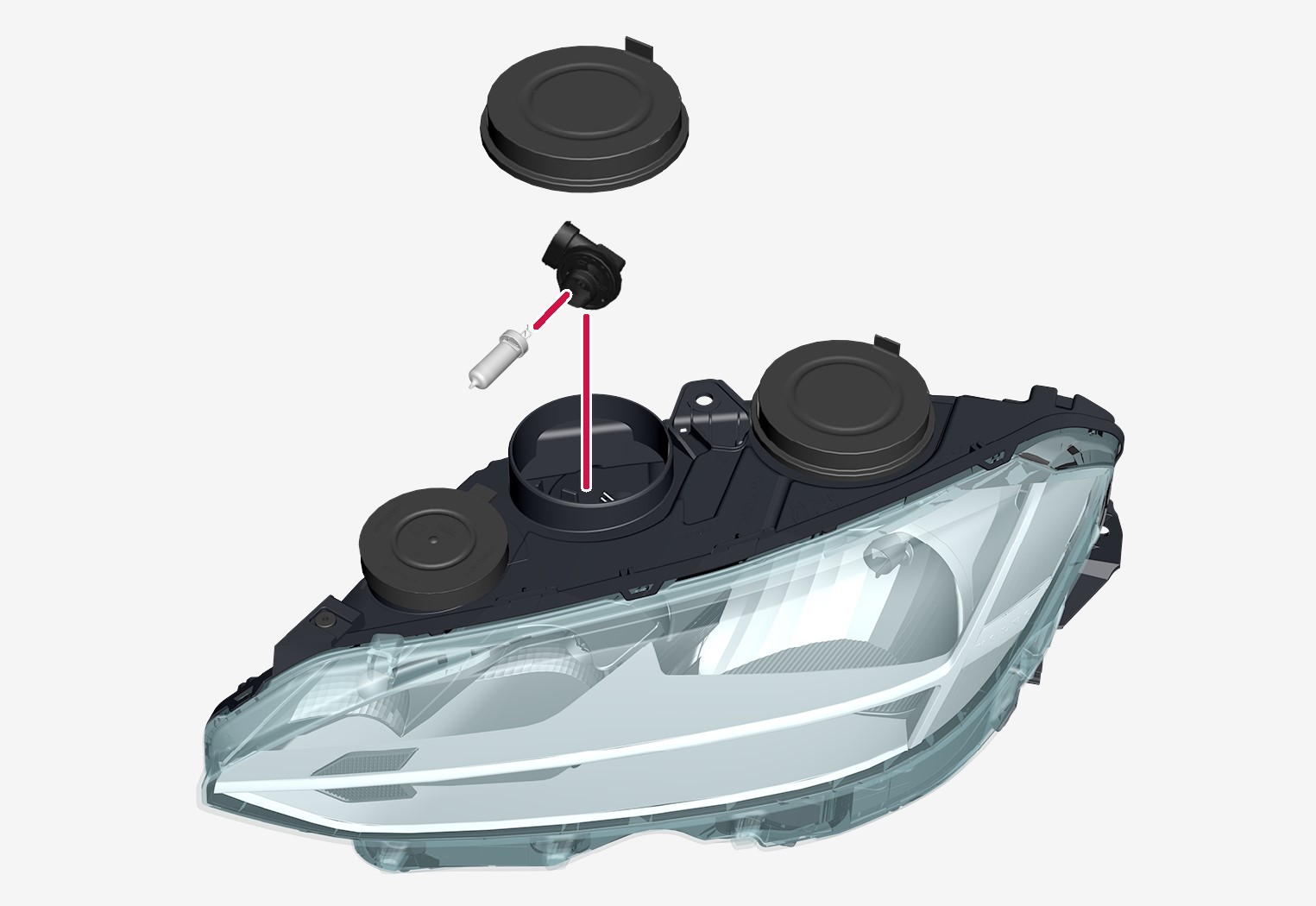 P5-1617-S90/V90 High beam bulb replacement