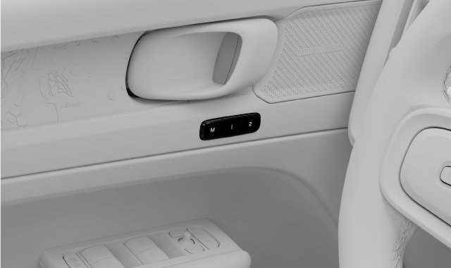 Location of the preset seat adjustment buttons