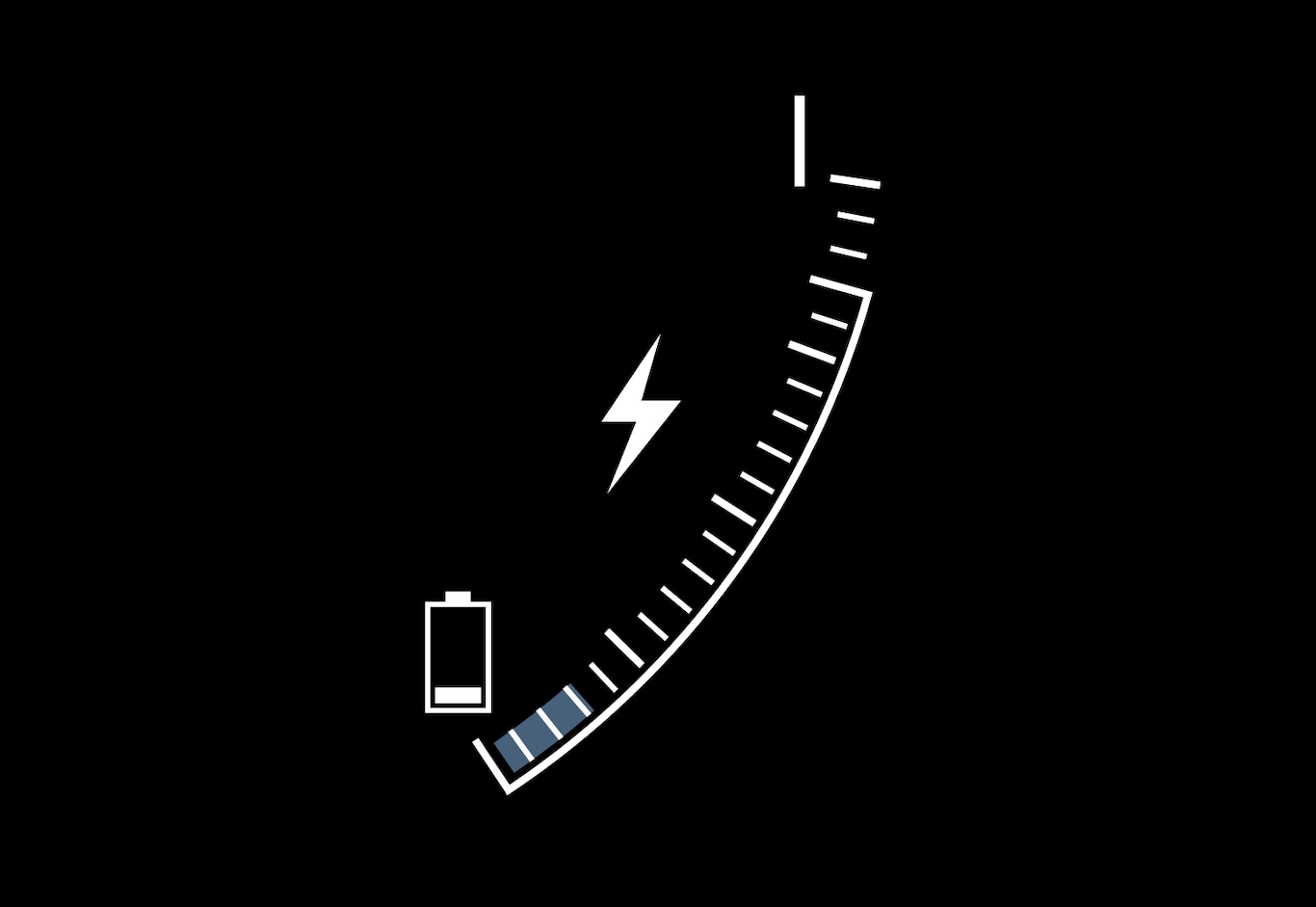P5-1717-XC60H-CHARGE symbol in hybrid battery gauge