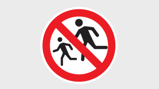 Label for storing the battery out of reach of children