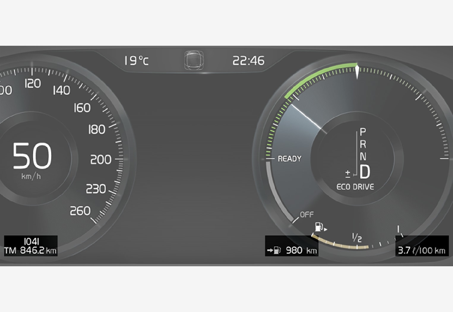 P5-XC90-1546-Overview trip computer values in driver display 12 inch