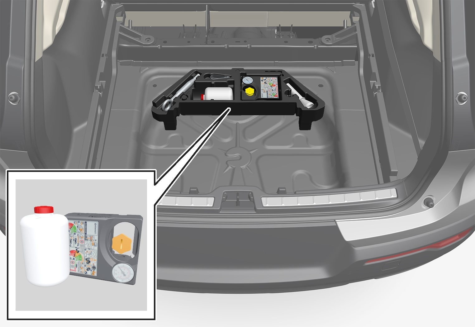 P6-1746-XC40-Temporary mobility kit, storage