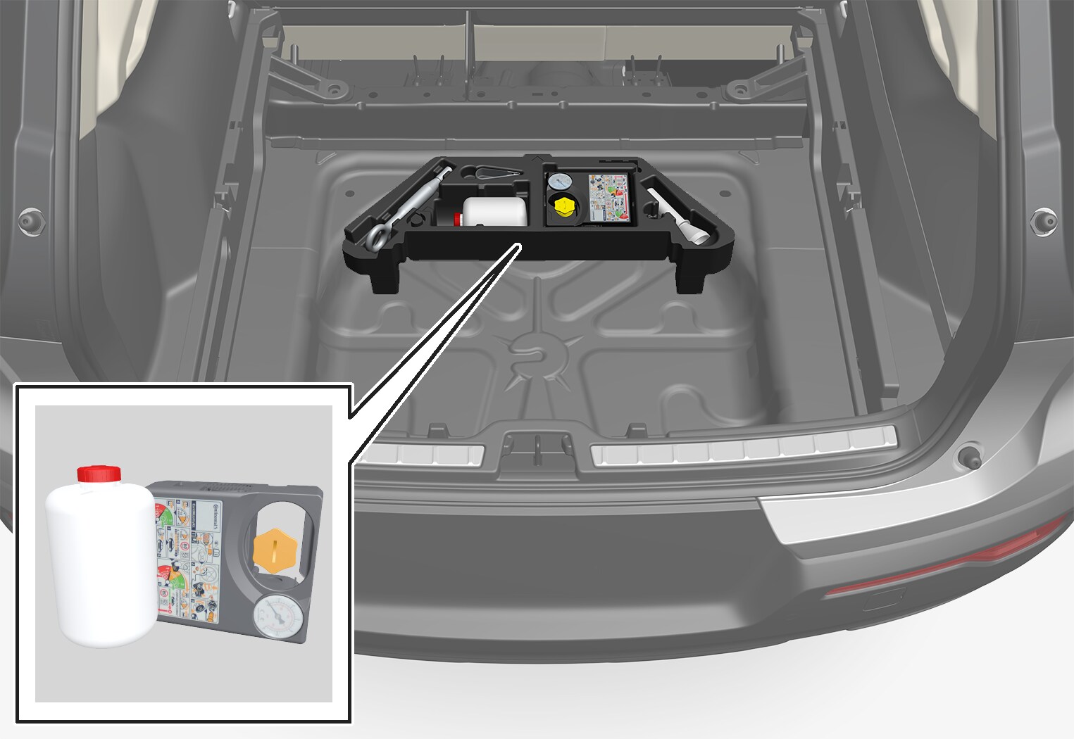 P6-1746-XC40-Temporary mobility kit, storage