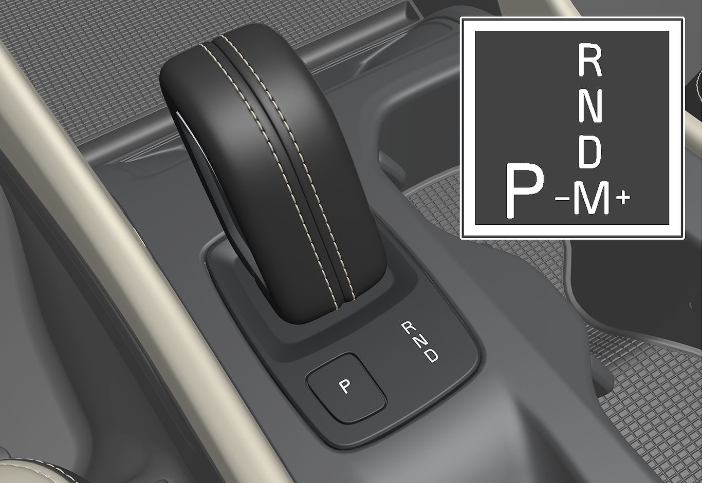 P6-1817-XC40-Automatic gearshifter with DIM