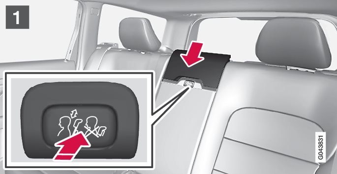 P3-1320-V70/XC70 Adjusting center head restraint