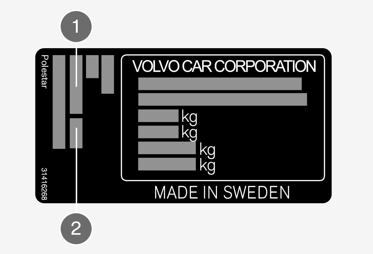 PS-1926-Vehicle Identification Number label with annotation for color code