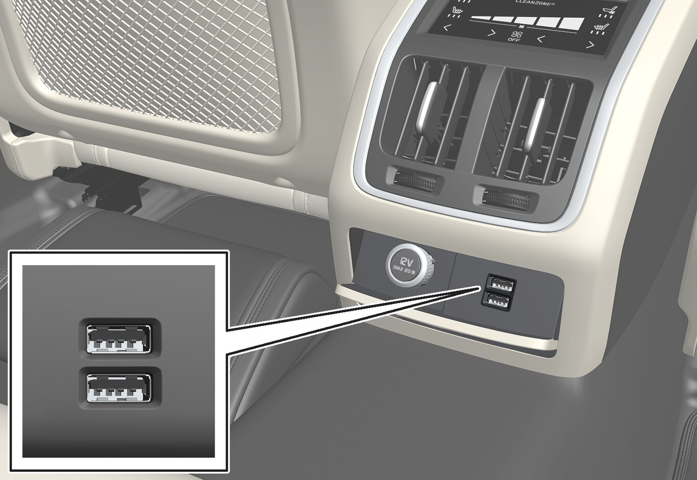P5-1746-S90L/H-USB tunnel console rear