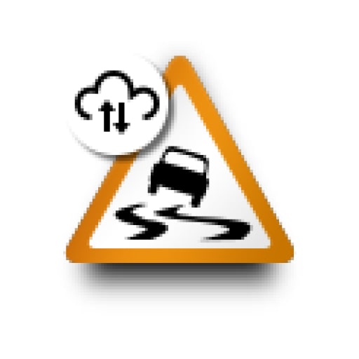 P5-2122-Connected Safety symbol Slippery Road