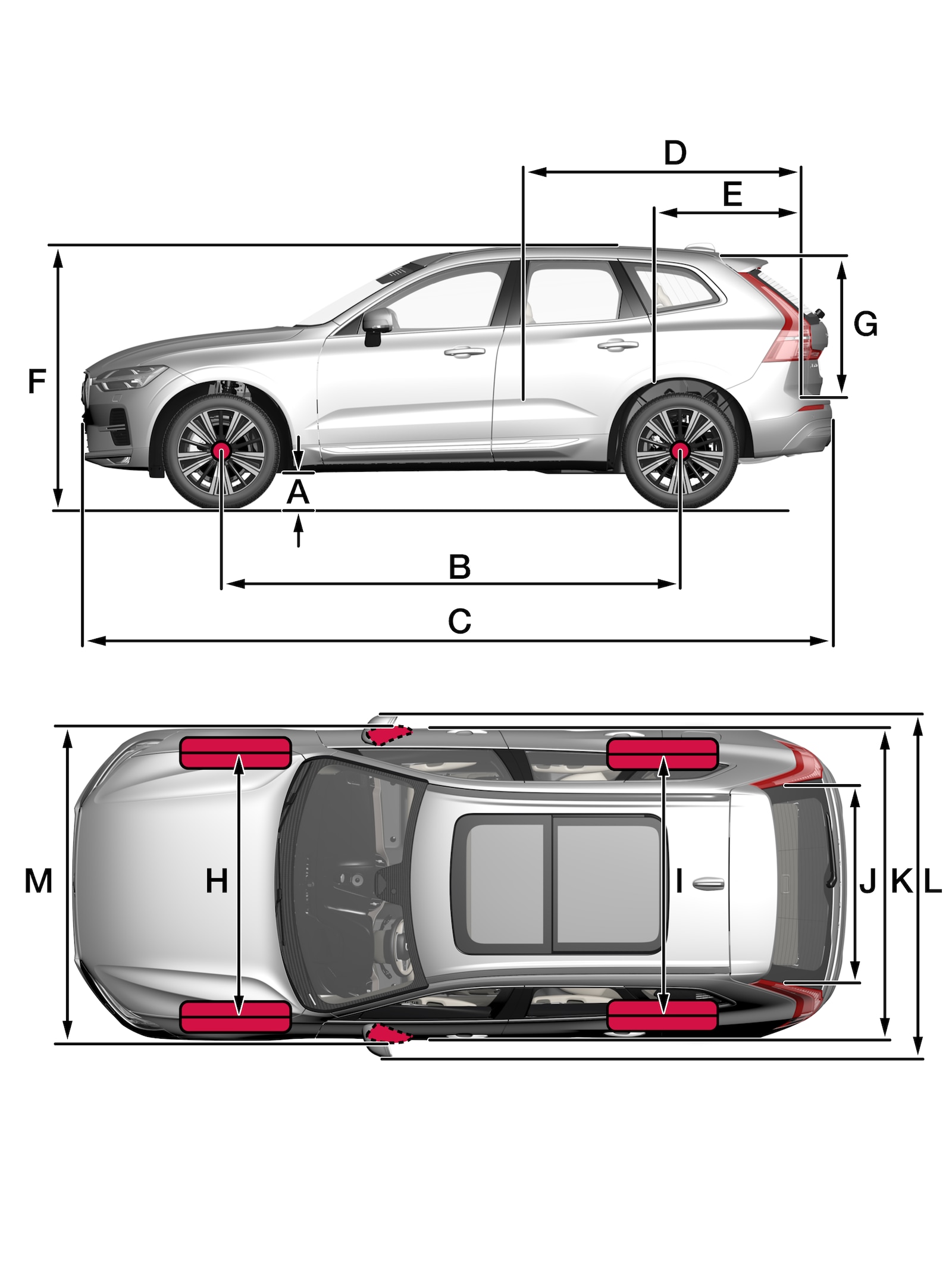 P5-2122-XC60-Overview with measurements