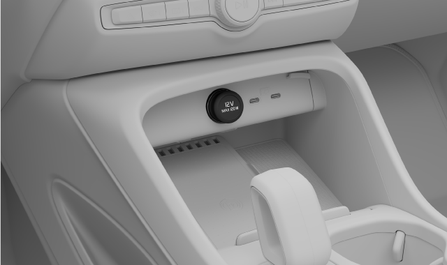 トンネルコンソールの12V電源ソケット