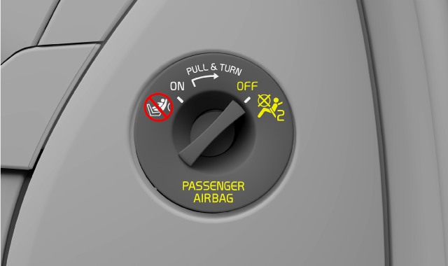 Airbagkontakt i stillingen OFF