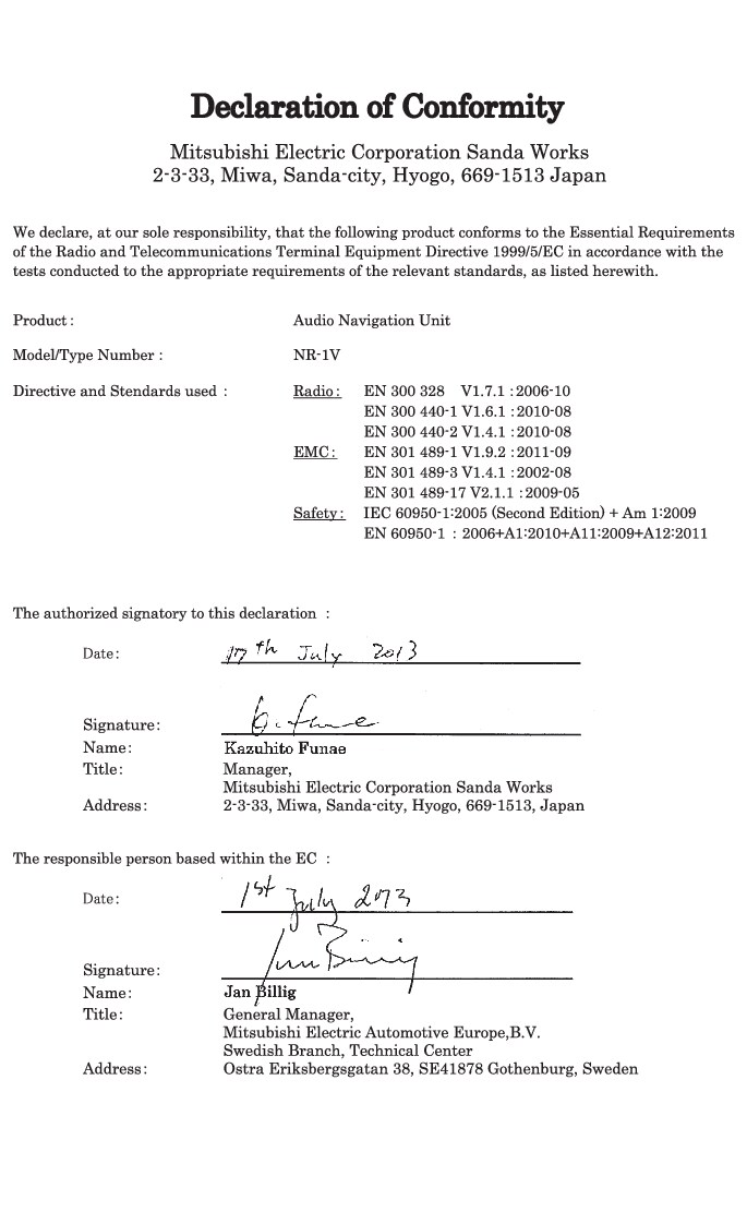 P3/P4-1420-Melco-Declaration of Conformity