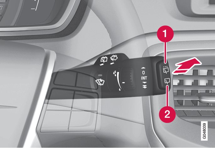 Przełącznik Wycieraczek I Spryskiwaczy | Elementy Sterujące | Wskaźniki, Przełączniki I Urządzenia Sterujące | V40 2015 | Pomoc Volvo