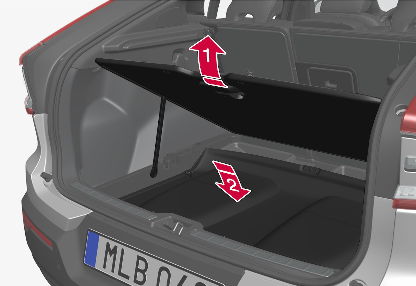 P6-2139-C40BEV-Parcel shelf stow away under load floor